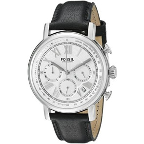 Watch strap Fossil FS5102 Leather Black 20mm